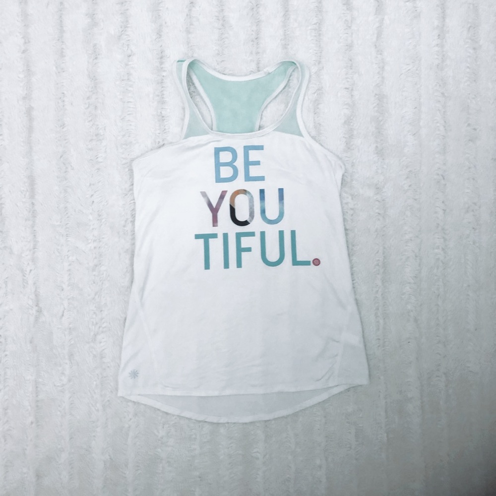 🌿💗Athleta Girl “Be You” Mesh Sleeves Tank 10💗🌿